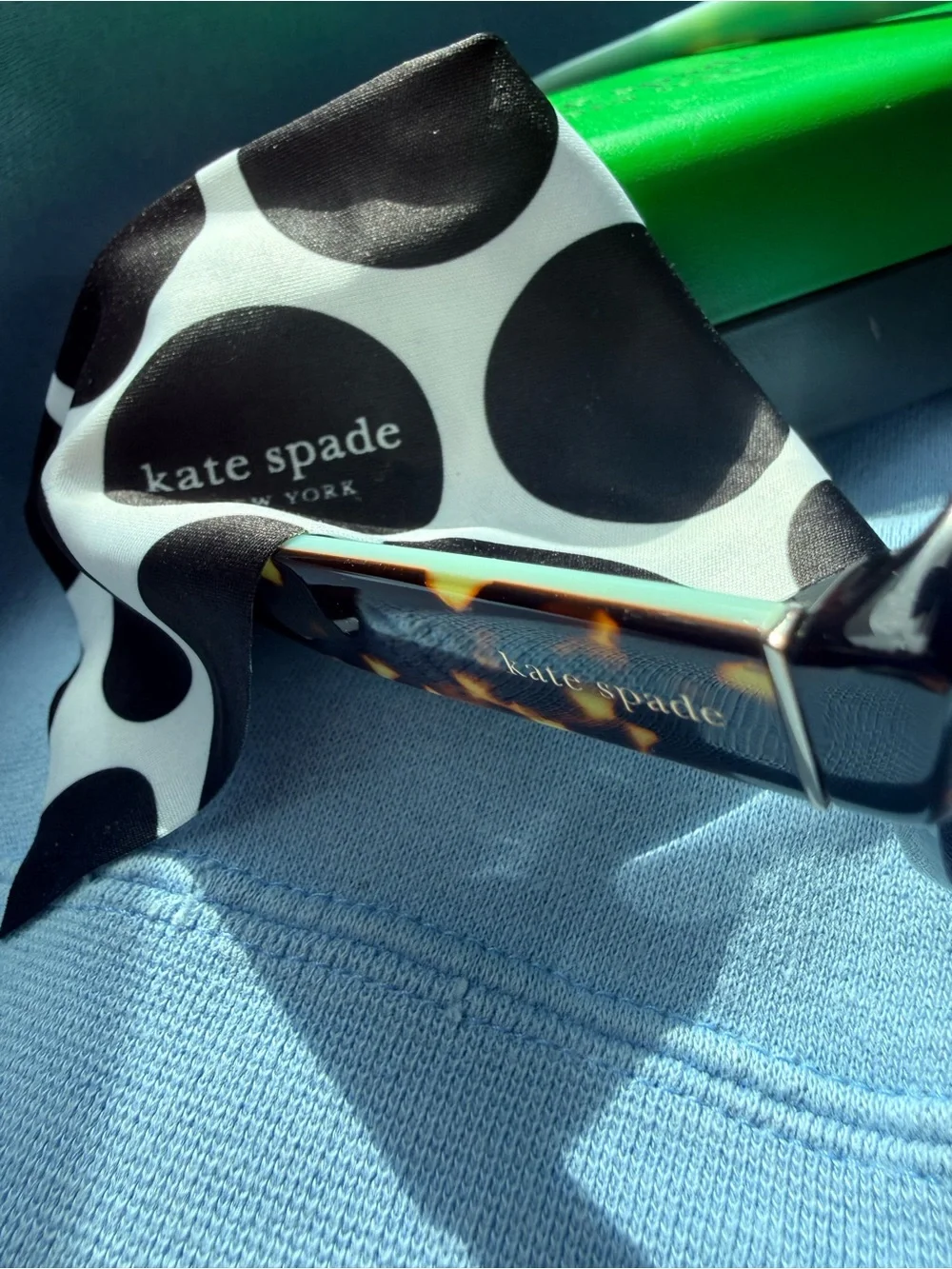 kate spade Tortoiseshell Cat-Eye Sunglasses with Dark Lenses with Case